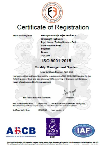 ISO 9001 Certificate of registration